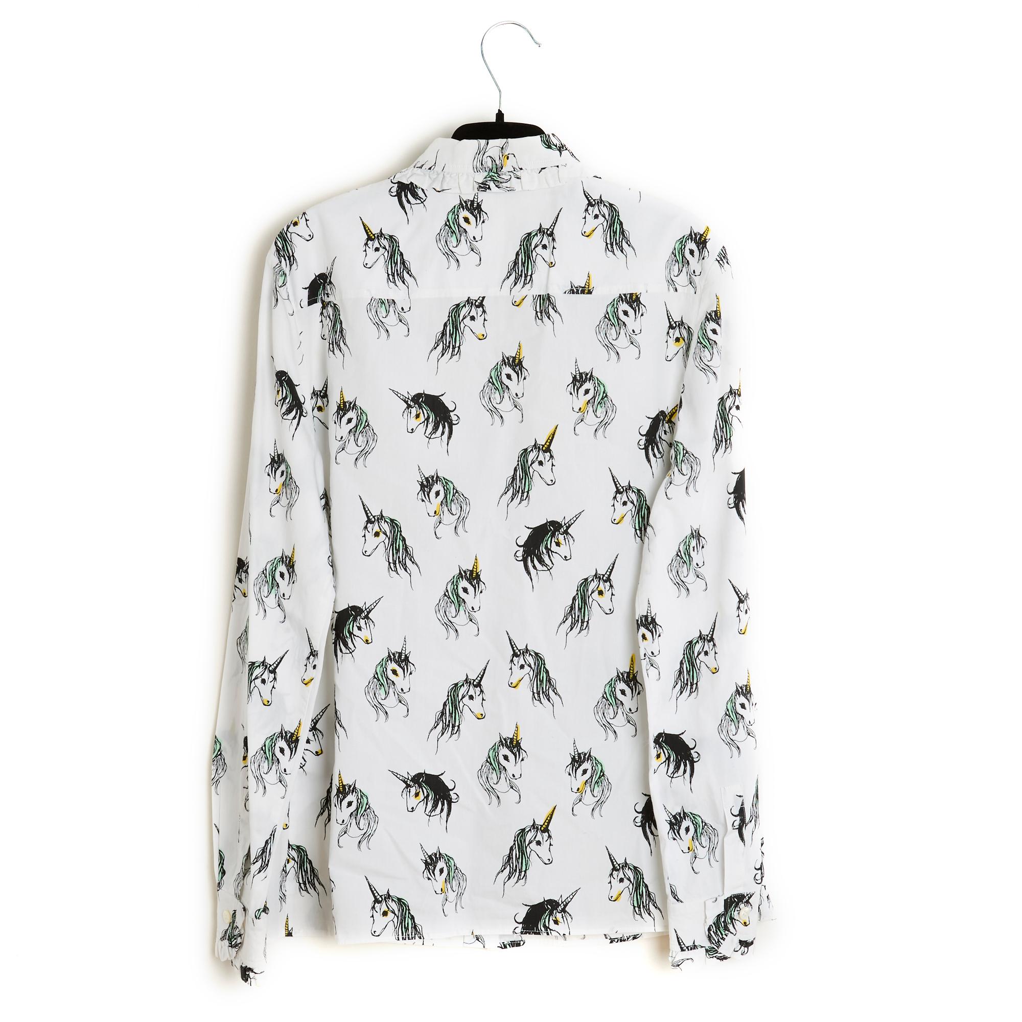2016 Miu Miu Eri Wakiyama FR38/40 Top Shirt Unicorn US8/10 1