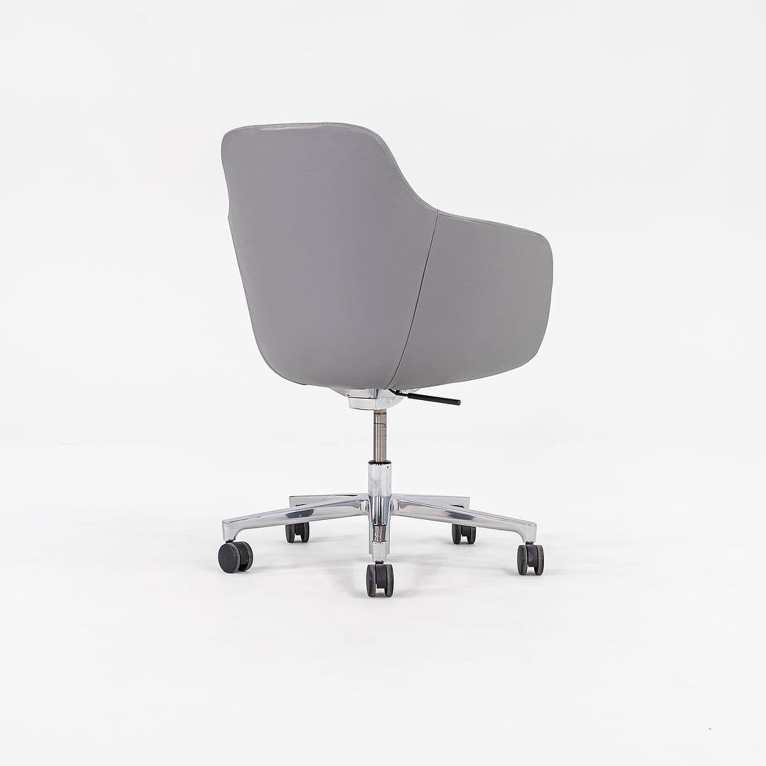 2016 Naoto Fukasawa for Geiger Saiba Mid-Back Desk Chairs in Leather w/ Lift For Sale 1