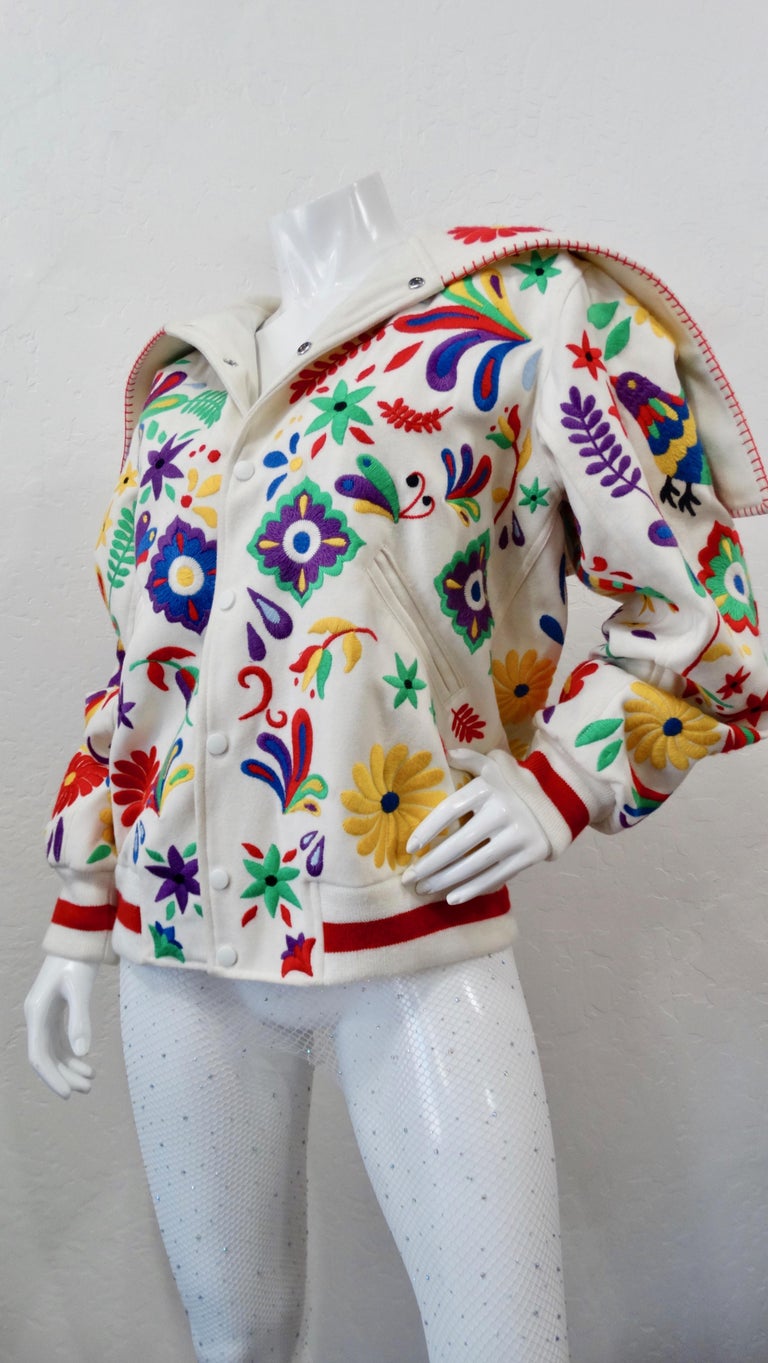2016 Opening Ceremony Traditional Mexican Embroidery Bomber Jacket at
