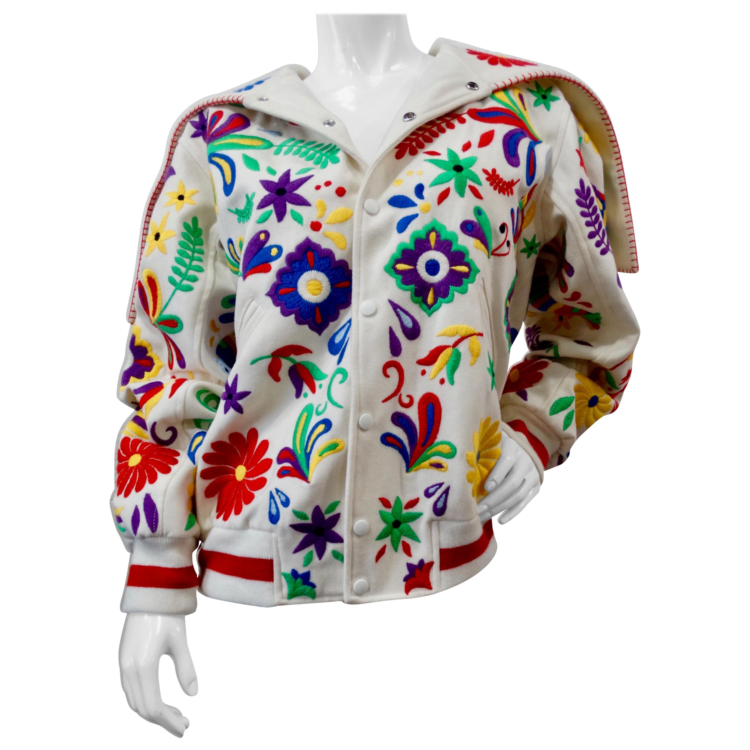 2016 Opening Ceremony Traditional Mexican Embroidery Bomber Jacket