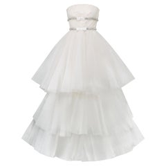 2016 Oscar De La Renta Runway 2-Looks-in-1 Three Tier Tulle Wedding Dress