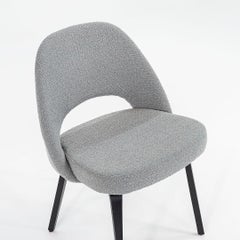 2016 Pair of Eero Saarinen for Knoll Executive Side Chairs w/ Grey Boucle Fabric