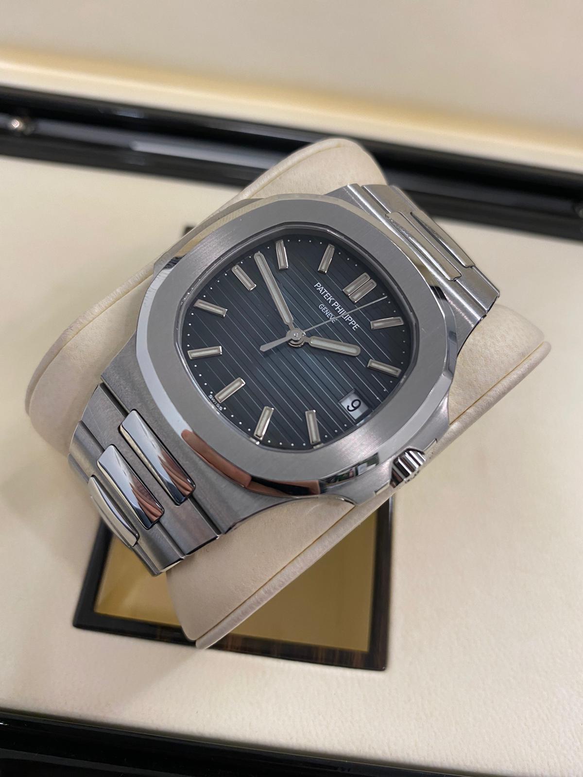 Description
Brand: Patek Philippe
Model: Nautilus
Reference: 5711/1A-010
Year: 2016
Material: Steel
Dial Color: Blue
Dimensions: 40mm
Watch Movement: Self-Winding
Bracelet/Strap: Stainless Steel Bracelet
Box/Paper: B+P
Condition: Mint
Once an order
