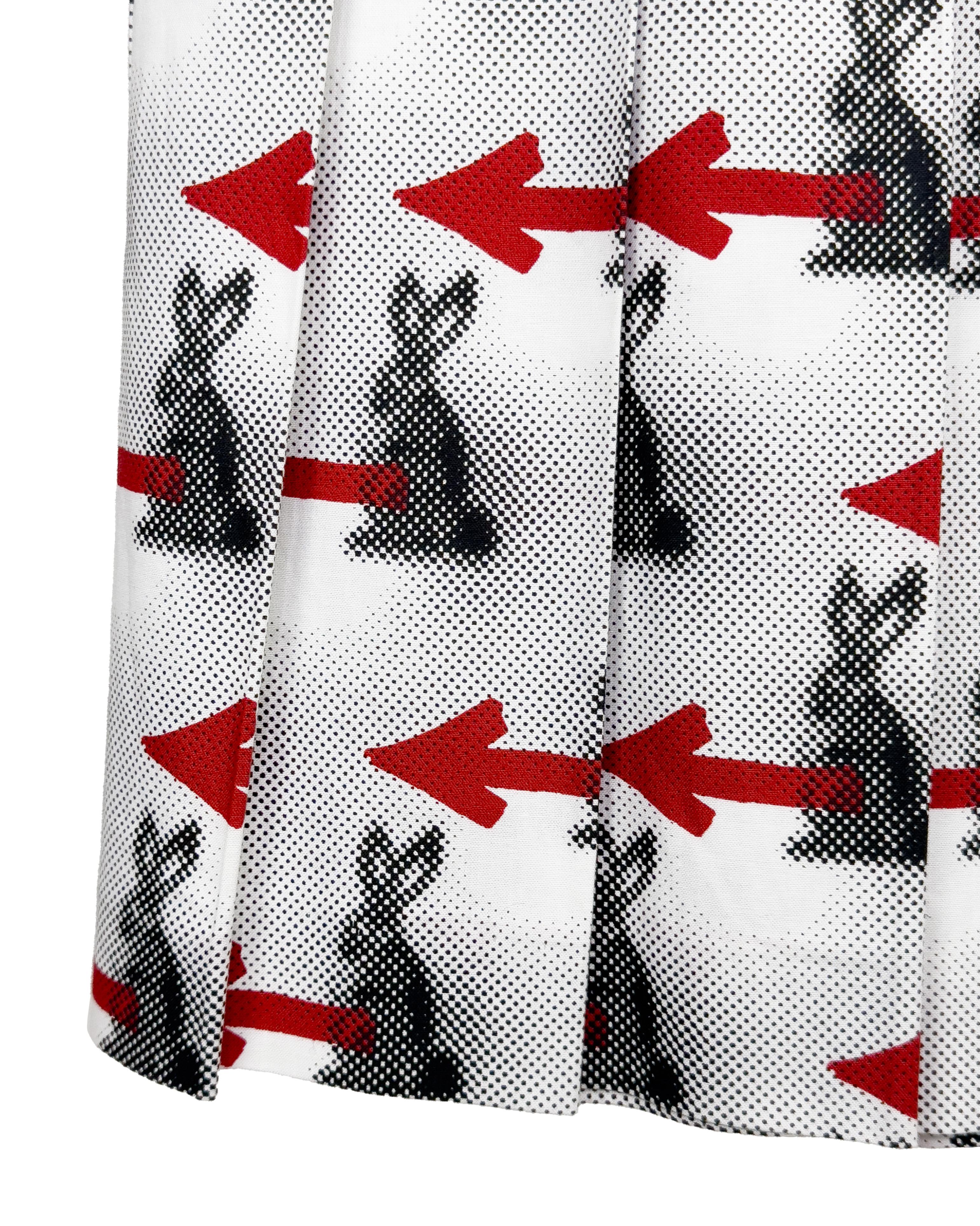 2016 Prada Resort Col. Grauer Kaninchen Faltenrock aus Baumwolle für Damen oder Herren im Angebot