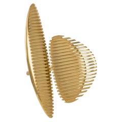 2016 Rare Zaha Hadid for Georg Jensen Gold Lamallae Double Ring