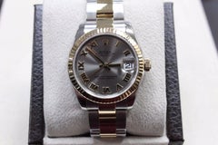 2016 Rolex Midsize Datejust 178273 18 Karat Gold and Steel Roman Dial