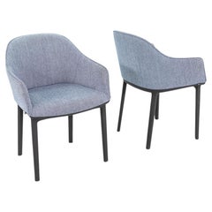 2016 Ronan & Erwan Bouroullec Vitra Softshell Dining Chair, Blue Fabric (5x)