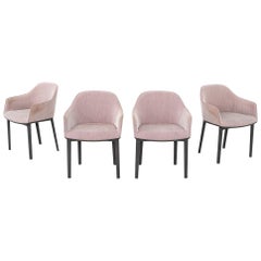 2016 Set of 4 Ronan 
Erwan Bouroullec Dining Chairs in Purple Fabric