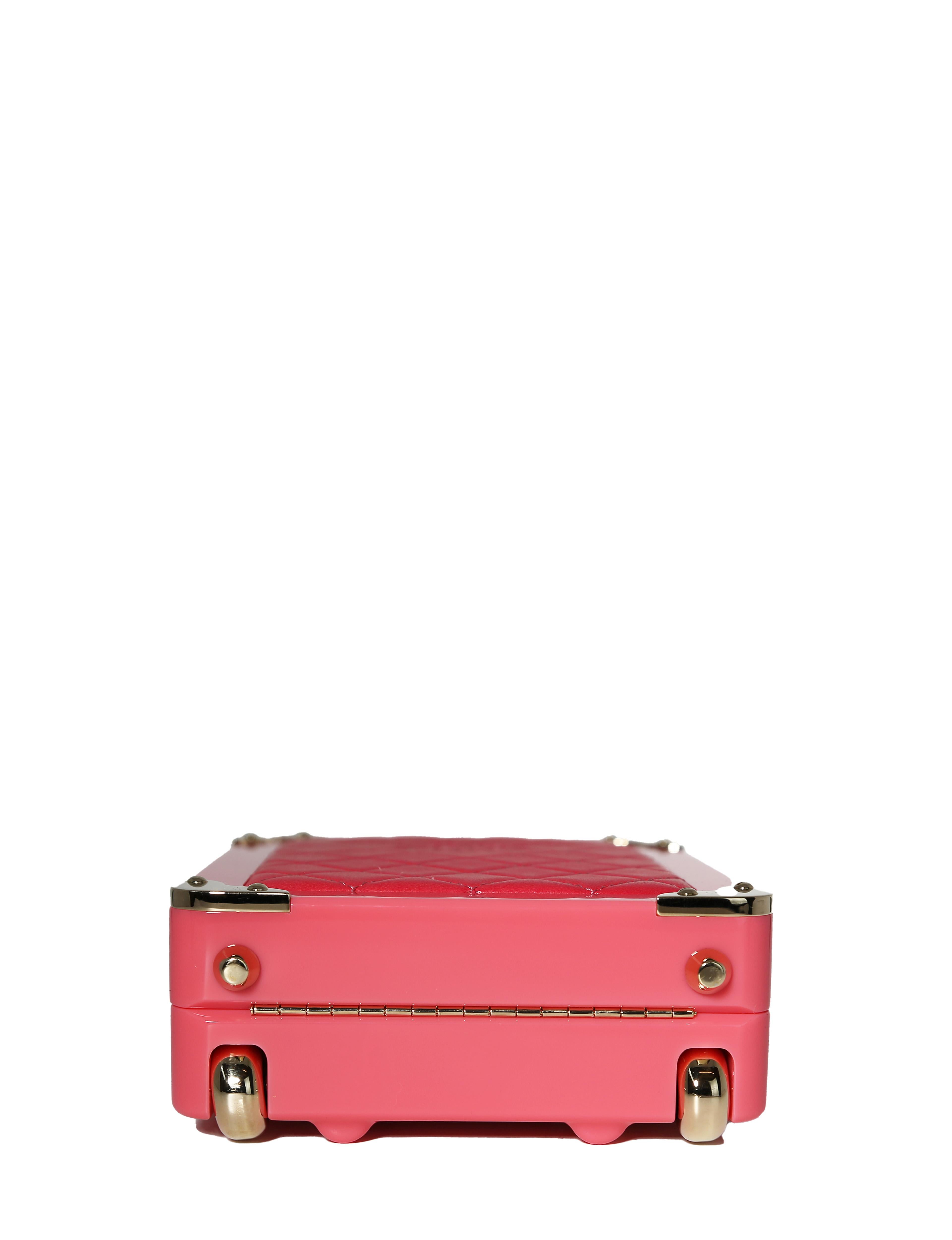 F/S 2016 SS Trolley Rosa Minaudiere Plexiglas (Pink) im Angebot