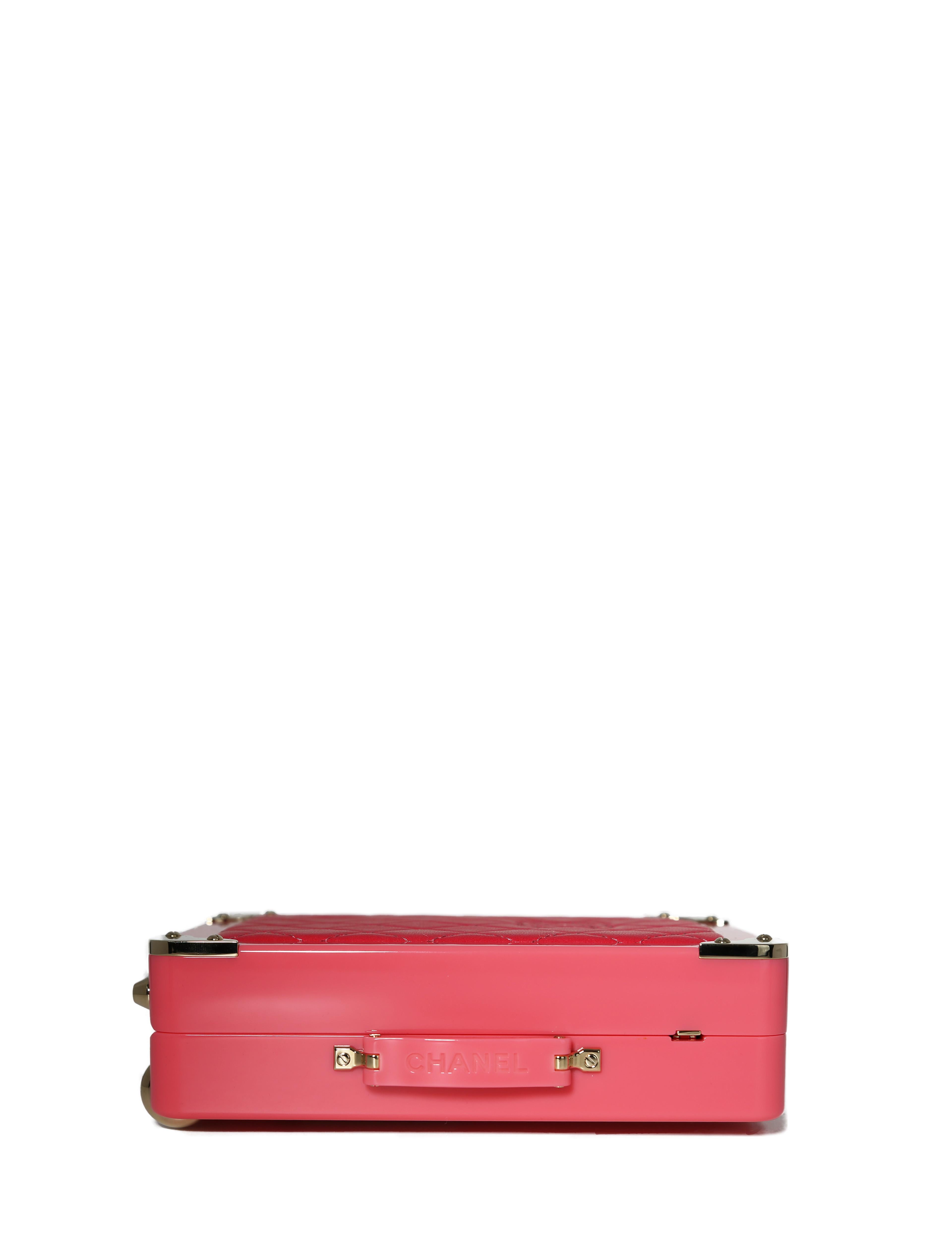 F/S 2016 SS Trolley Rosa Minaudiere Plexiglas im Zustand „Hervorragend“ im Angebot in London, GB
