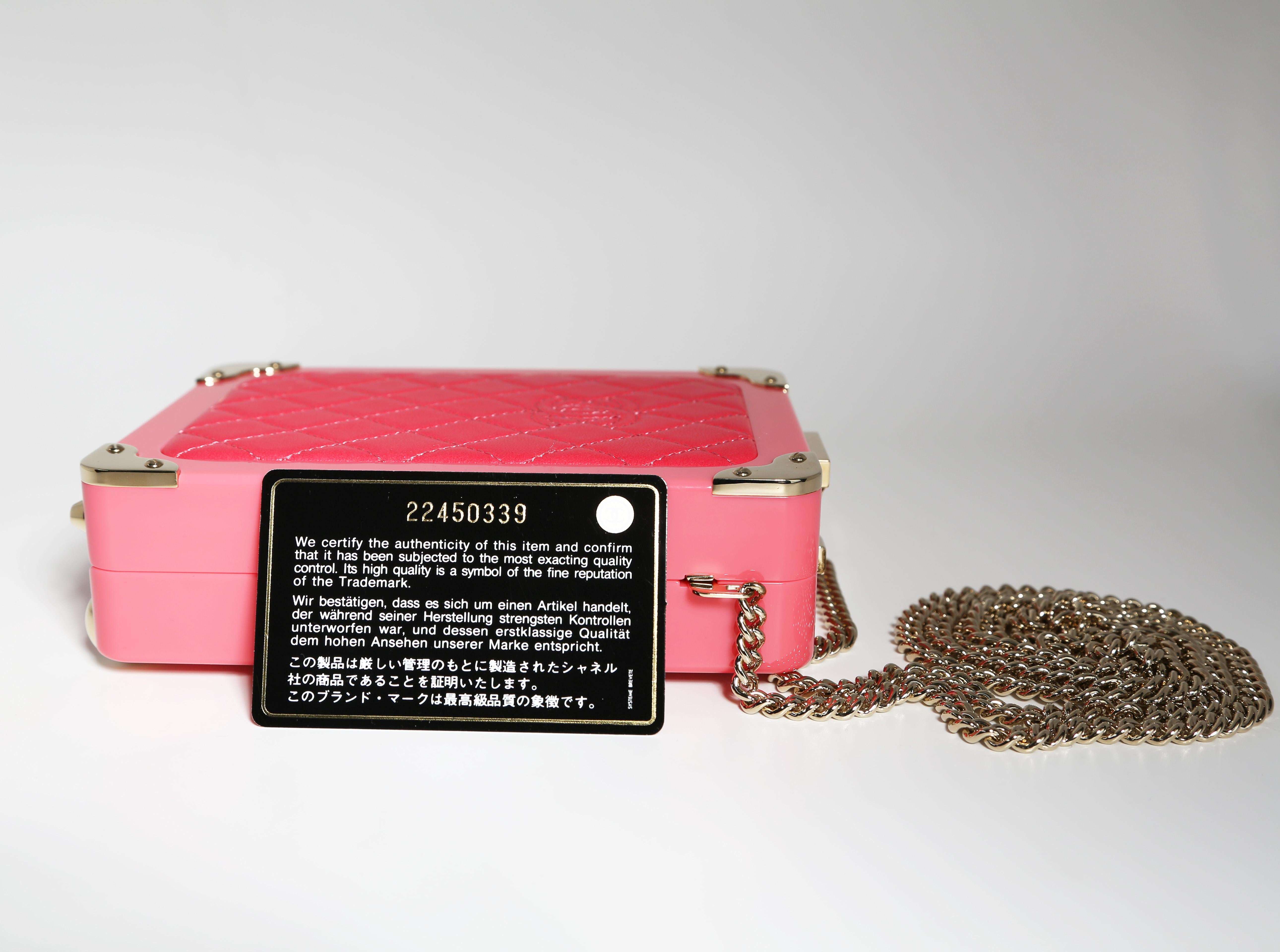 F/S 2016 SS Trolley Rosa Minaudiere Plexiglas im Angebot 1