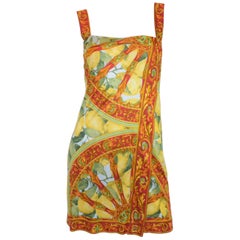 2016 Summer Collection Dolce & Gabbana Lemon Print Mini Dress