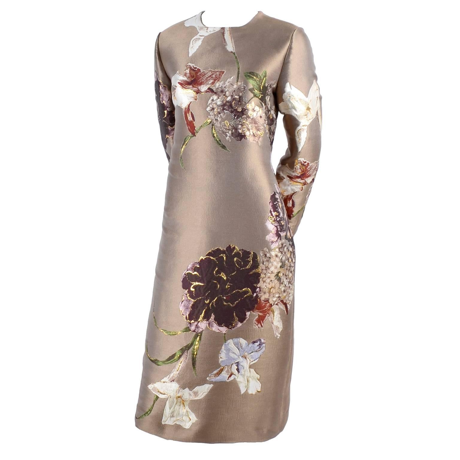 Valentino "Kimono 1997" Japanese Inspired Floral Column Dress, 2016