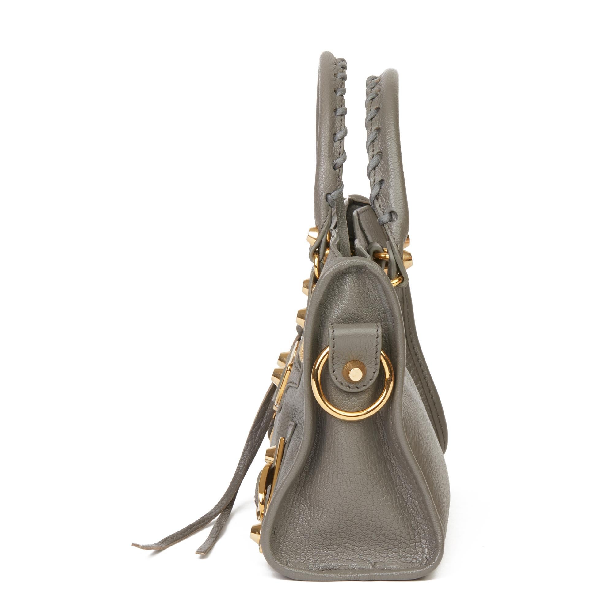 balenciaga mini city gris acier