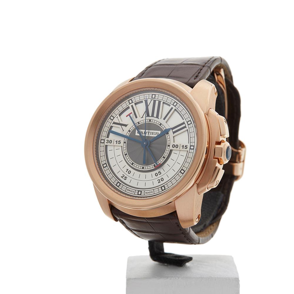 2017 Cartier Calibre Central Chronograph Rose Gold 3242 or W7100004 Wristwatch 1