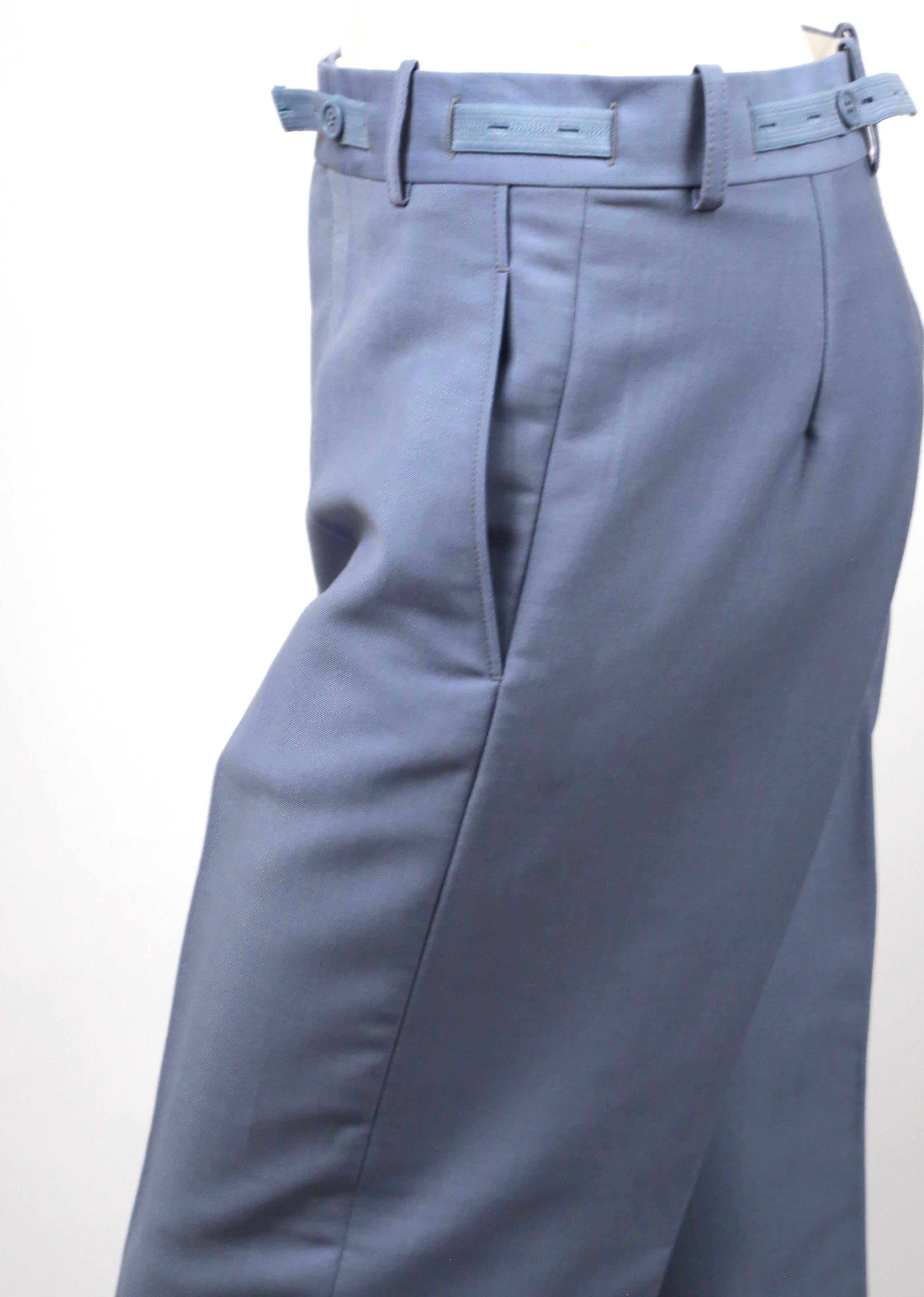 2017 CELINE by PHOEBE PHILO pantalones de pasarela convertibles azules - nuevo Azul