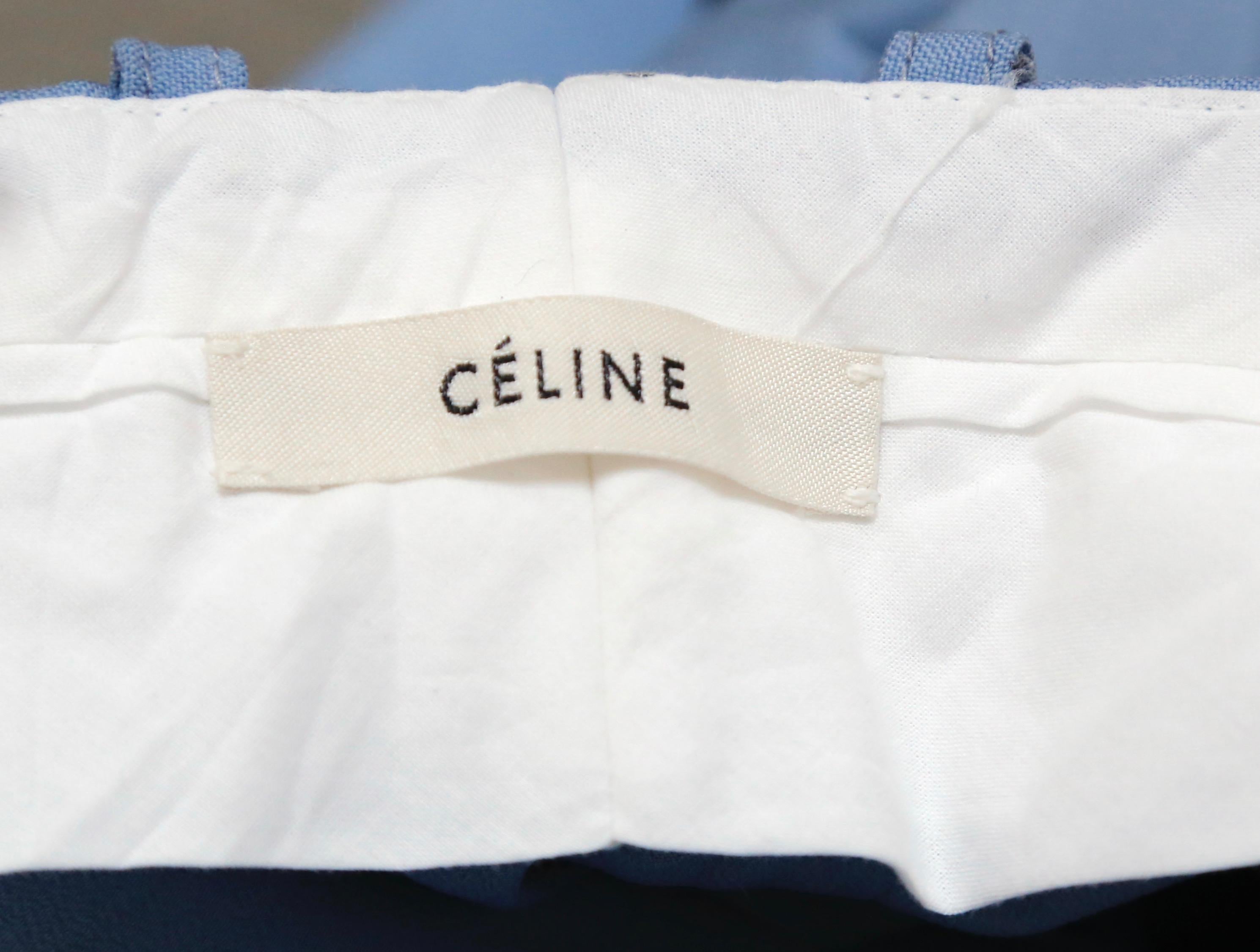 2017 CELINE by PHOEBE PHILO pantalones de pasarela convertibles azules - nuevo 2