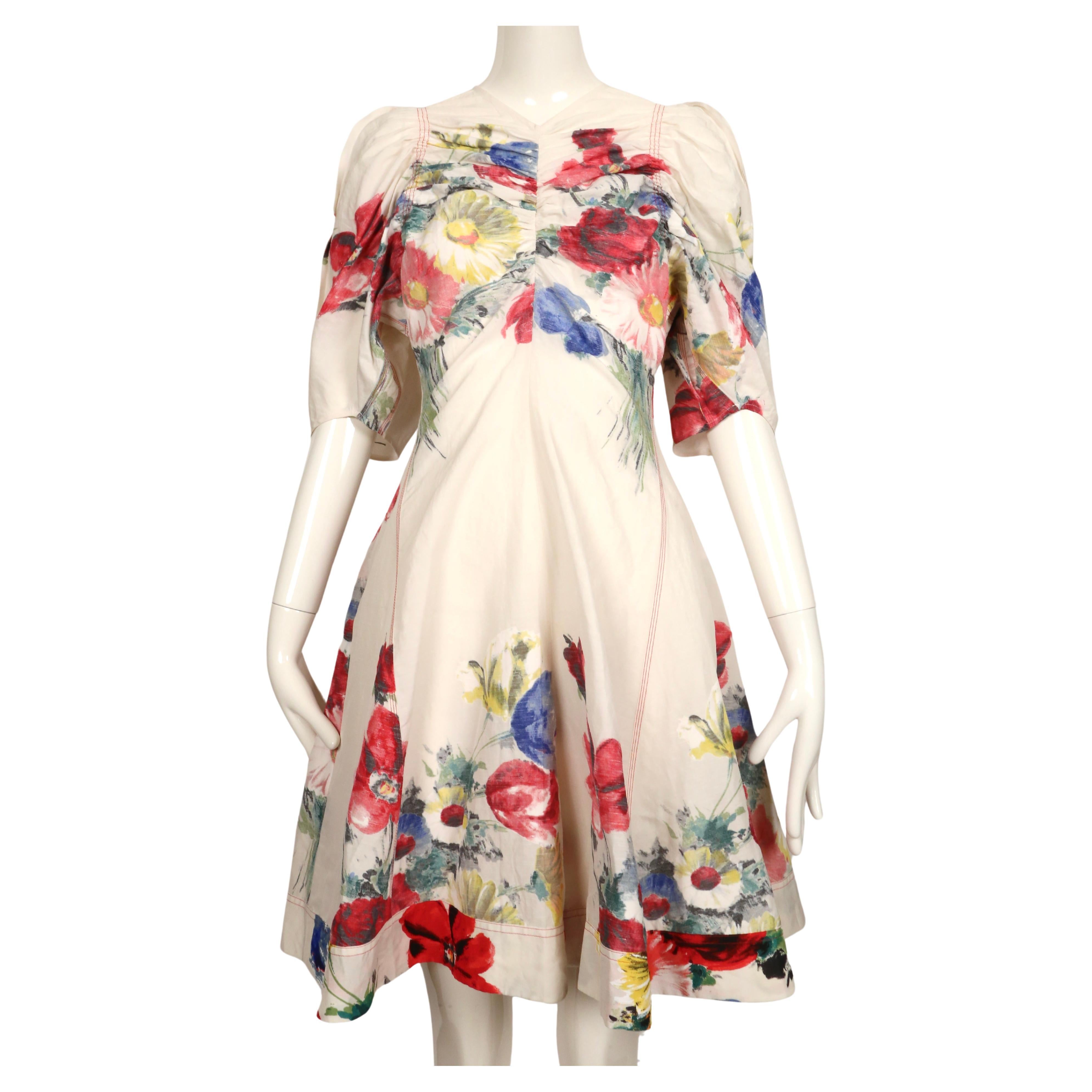 2017 Celine By Phoebe Philo floral jumpsuit dress In Excellent Condition For Sale In San Fransisco, CA