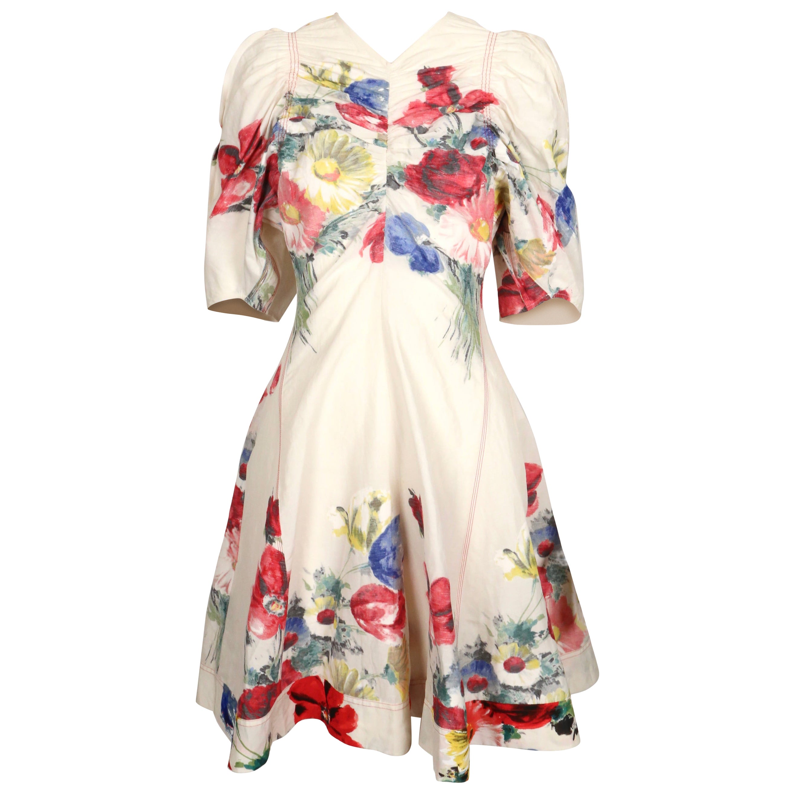 2017 Celine By Phoebe Philo floral jumpsuit dress For Sale