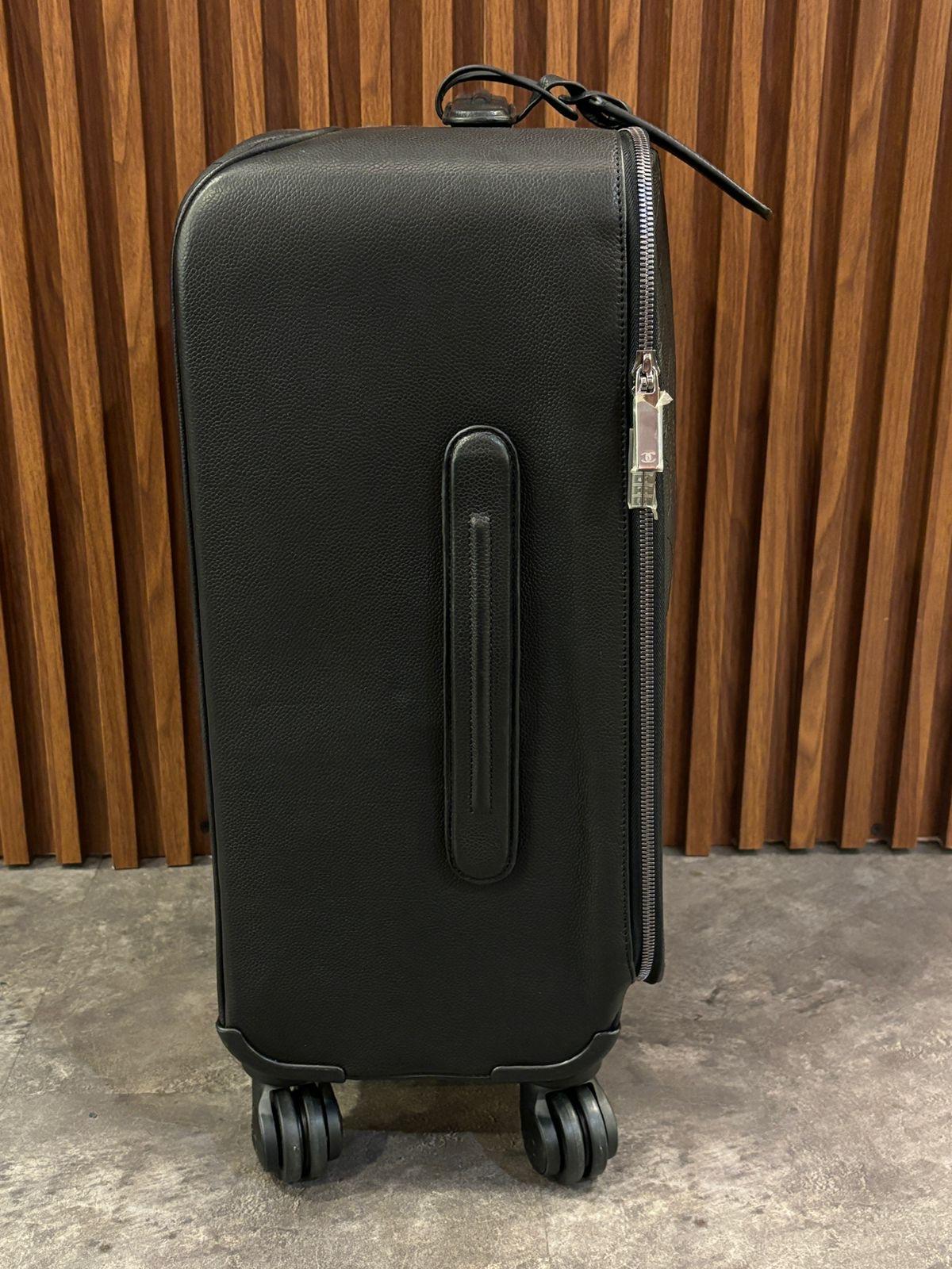 2017 Chanel Black Caviar Quilted Cabin Rolling Luggage For Sale 7