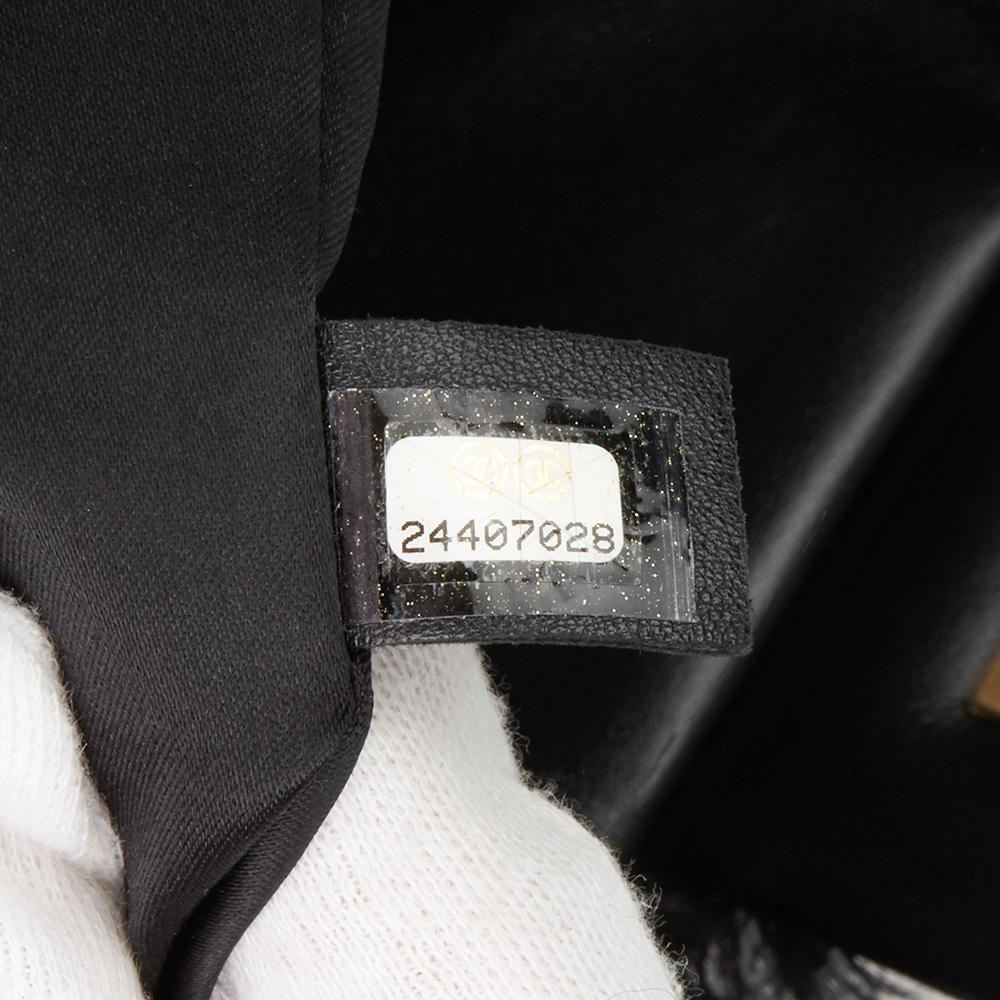 2017 Chanel Black Fantasy Fur Classic Foldover Flap Bag 5