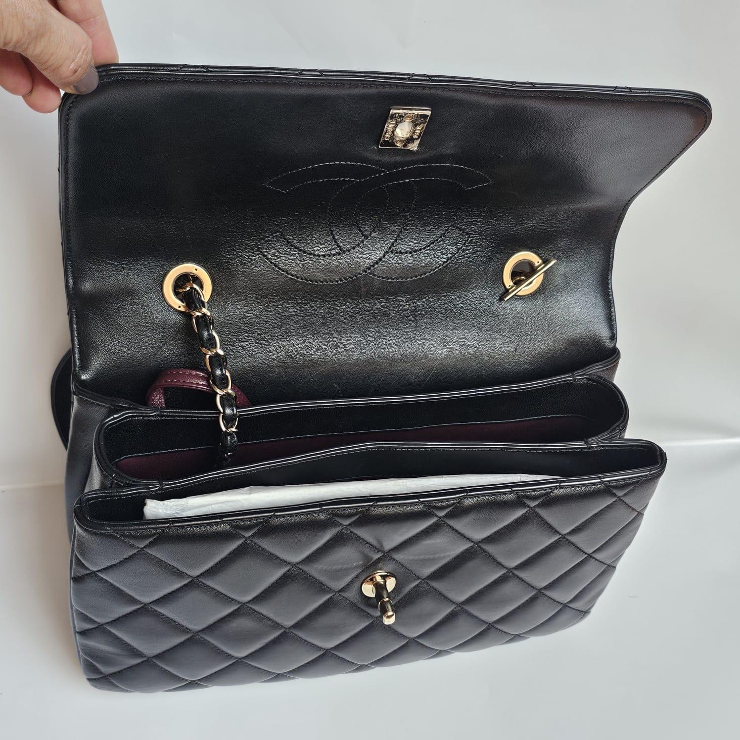 2017 Chanel Black Lambskin Quilted Medium Trendy Bag 8