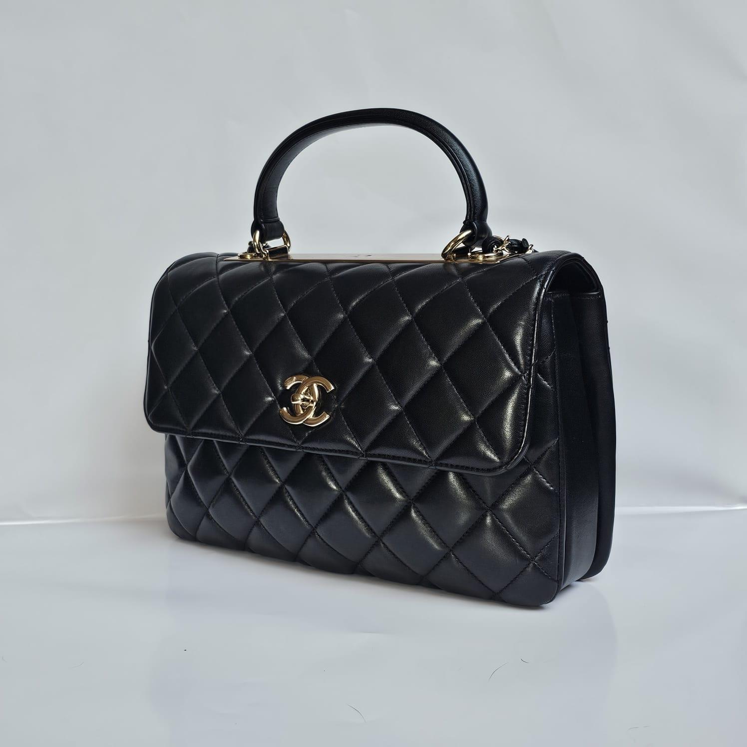 2017 Chanel Black Lambskin Quilted Medium Trendy Bag 1