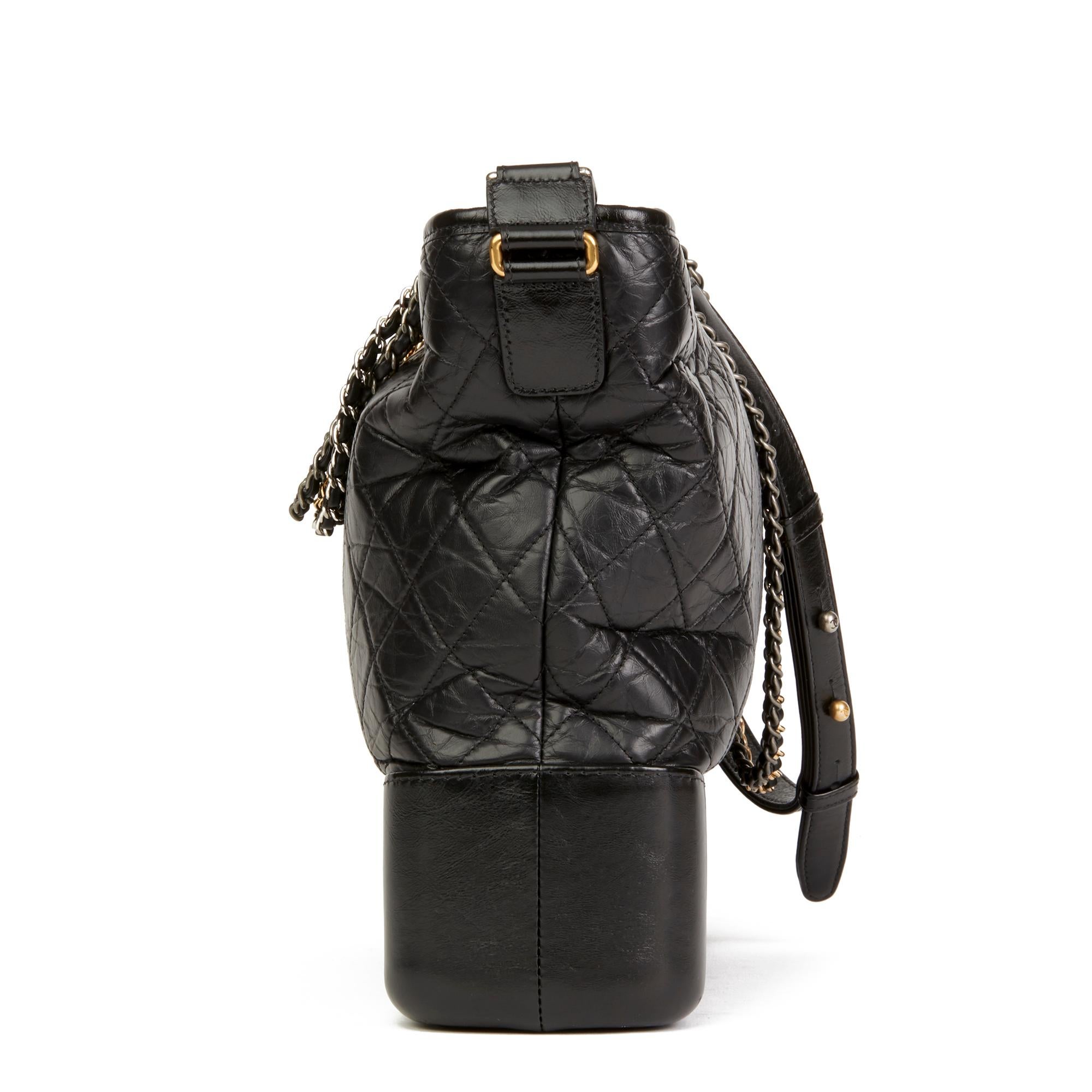 CHANEL
Black Quilted Aged Calfskin Leather Large Gabrielle Hobo Bag

 Reference: HB2800
Serial Number: 24264363
Age (Circa): 2017
Accompanied By: Chanel Dust Bag, Authenticity Card, Invoice
Authenticity Details: Serial Sticker, Authenticity Card