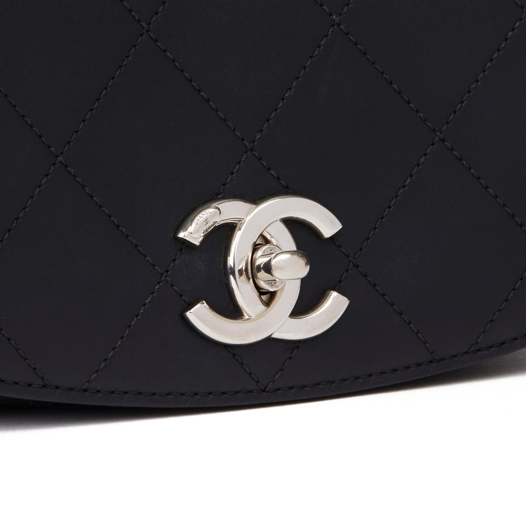 2017 Chanel Black Quilted Calfskin Leather Ring My Bag Flap Bag In Excellent Condition In Bishop's Stortford, Hertfordshire