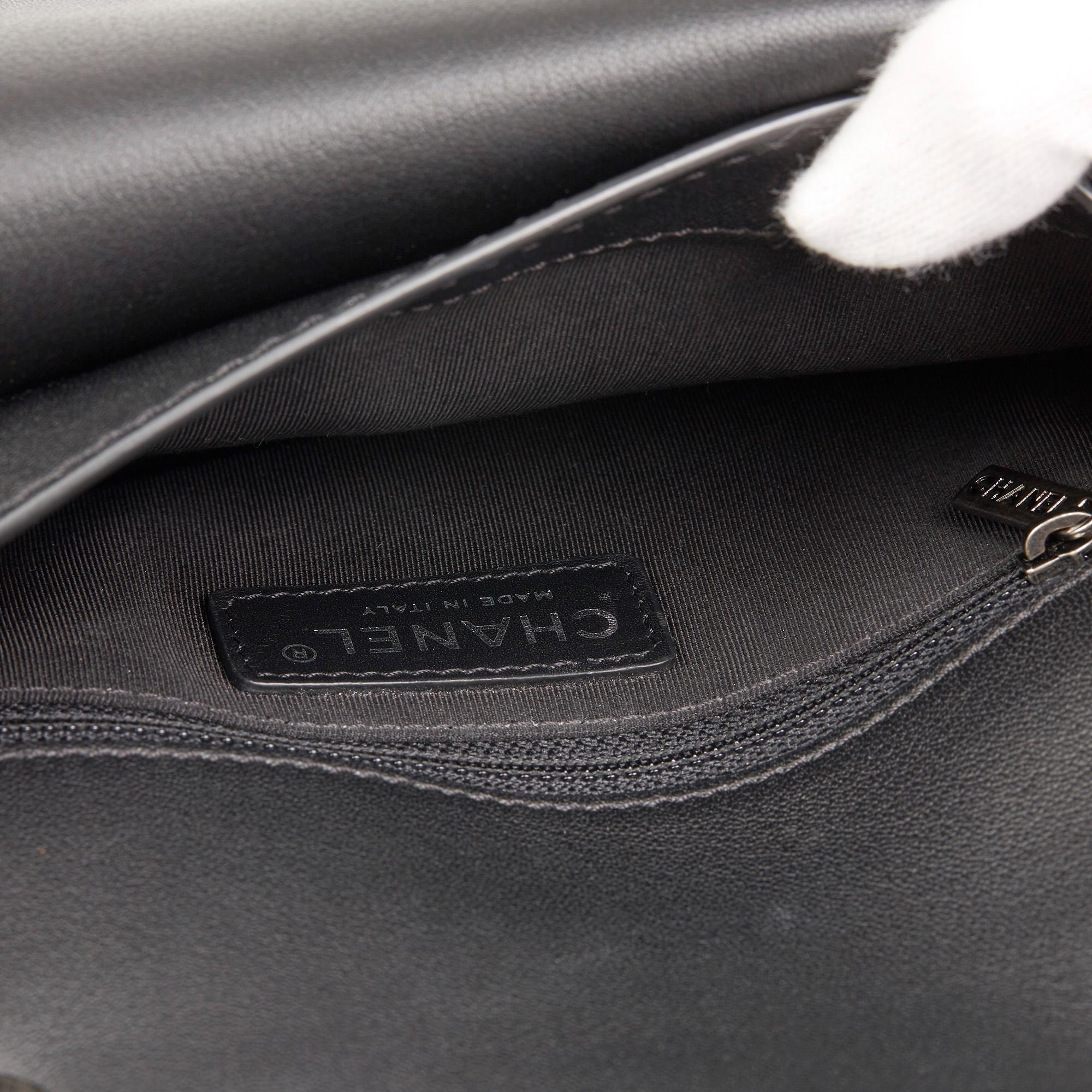 2017 Chanel Black Quilted Calfskin Leather Saddle Bag 4