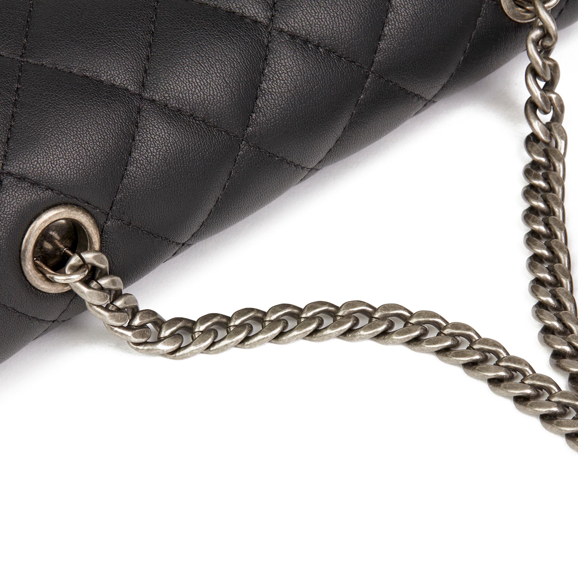 2017 Chanel Black Quilted Calfskin Leather Saddle Bag 1