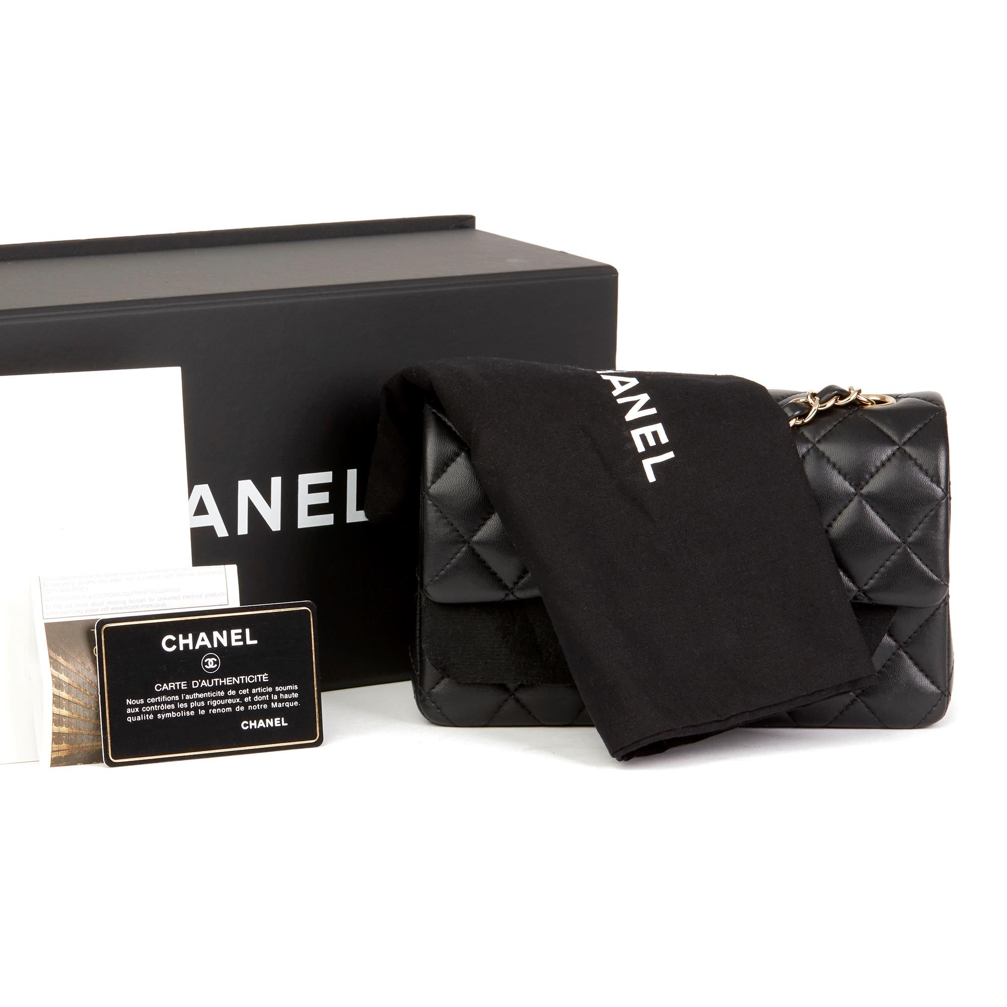 2017 Chanel Black Quilted Lambskin Rectangular Mini Flap Bag 7