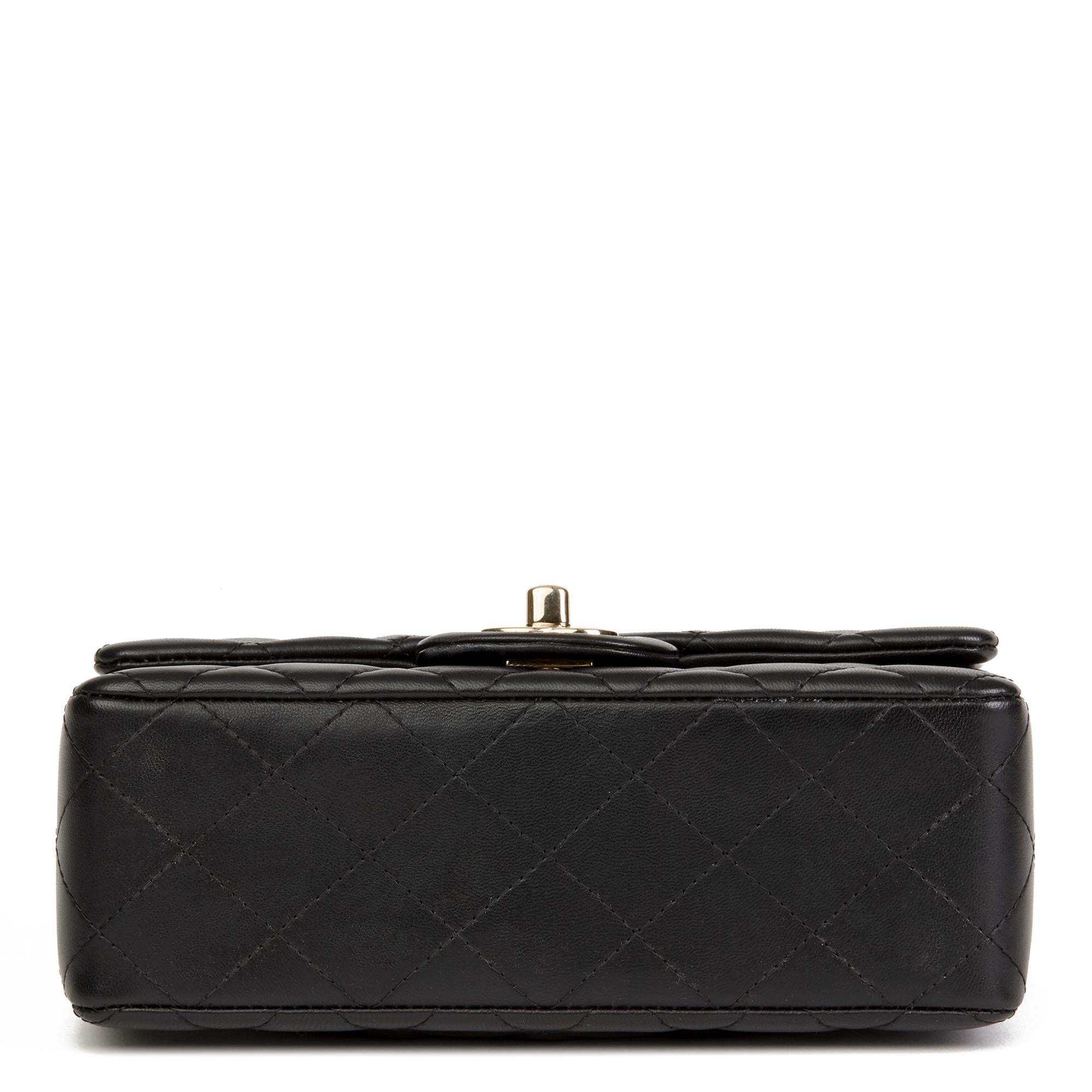 2017 Chanel Black Quilted Lambskin Rectangular Mini Flap Bag 1