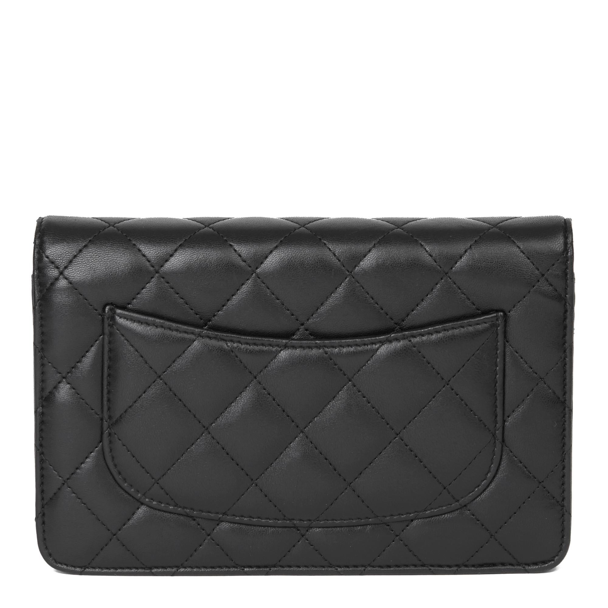 2017 Chanel Black Quilted Lambskin Wallet-on-Chain  1