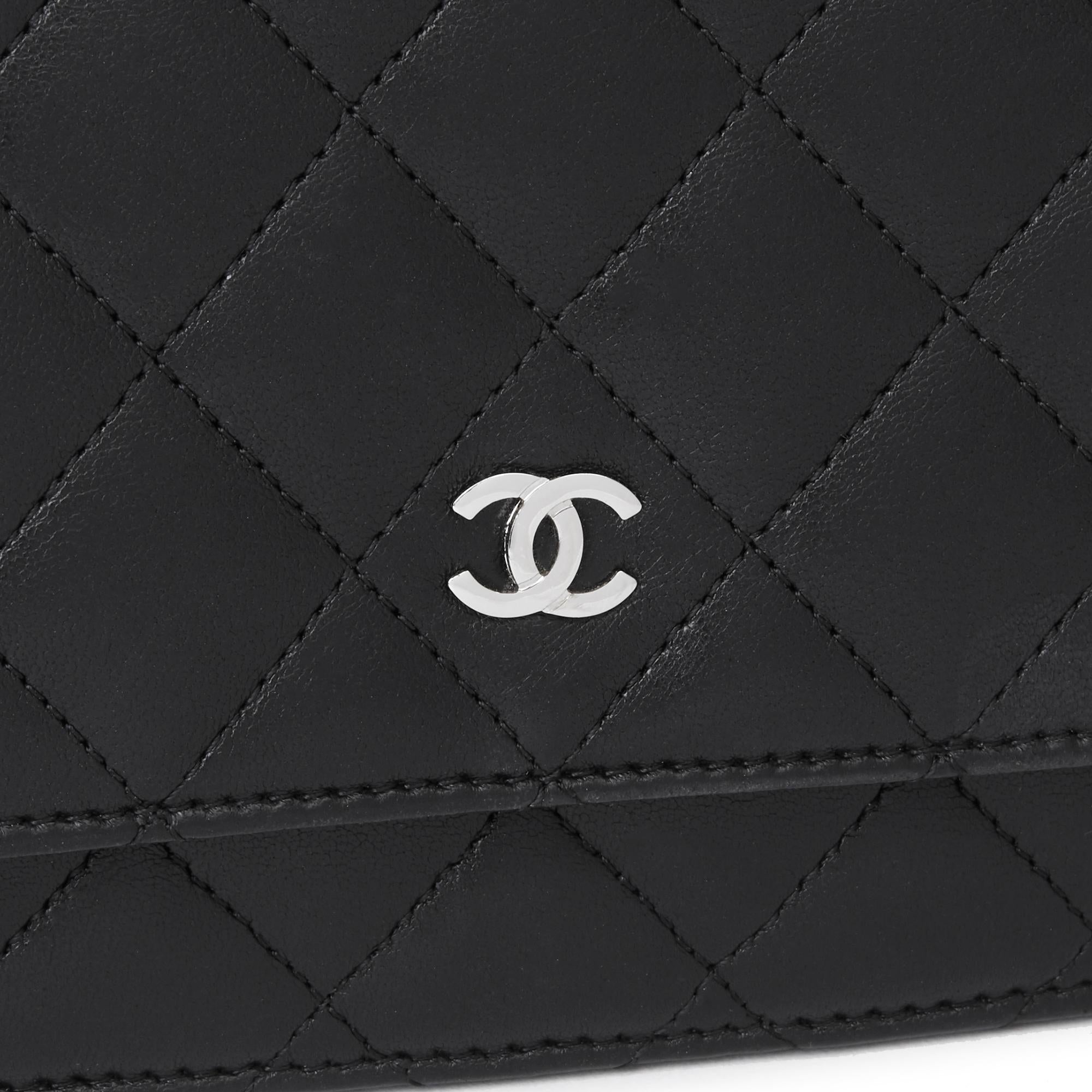 2017 Chanel Black Quilted Lambskin Wallet-on-Chain  3