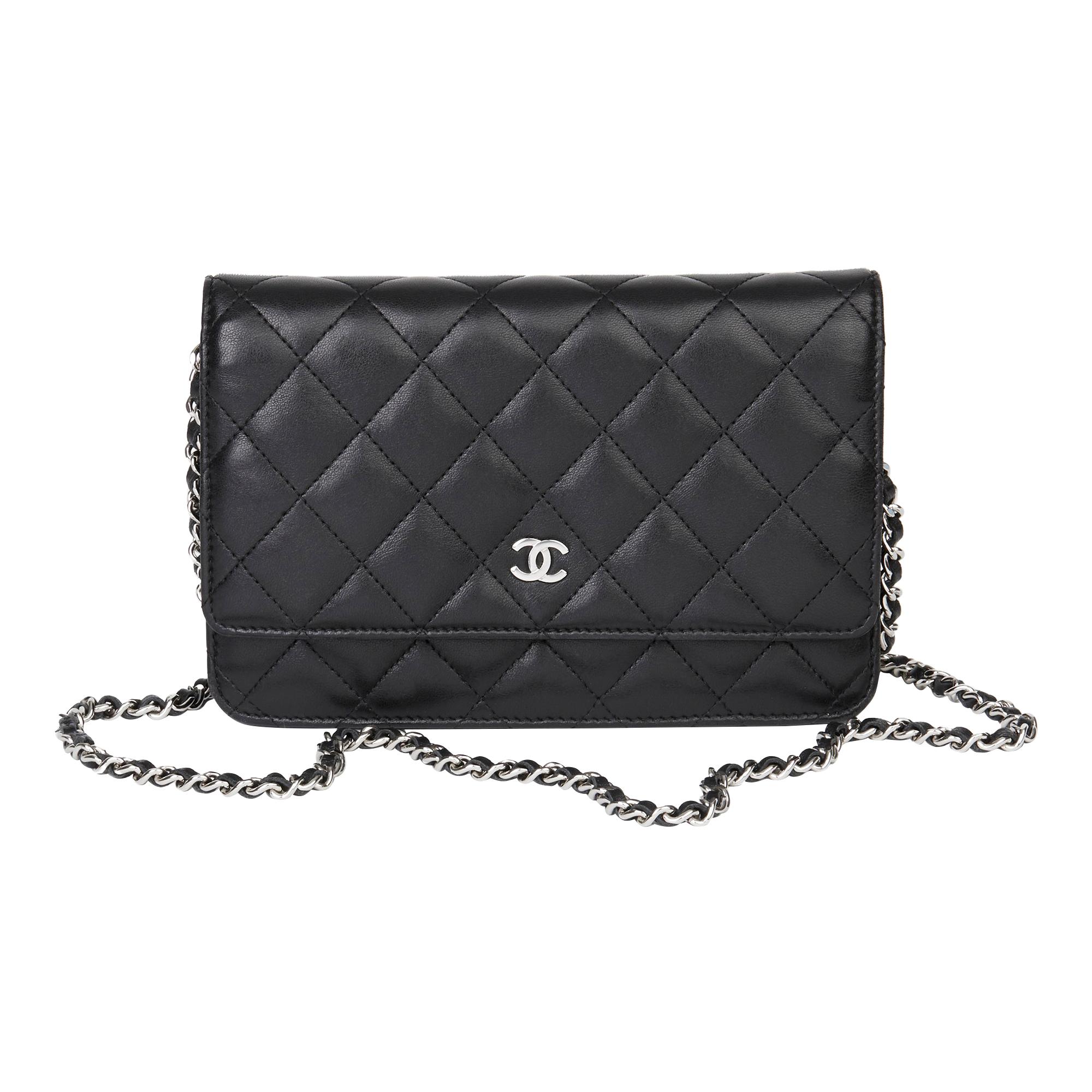 2017 Chanel Black Quilted Lambskin Wallet-on-Chain 