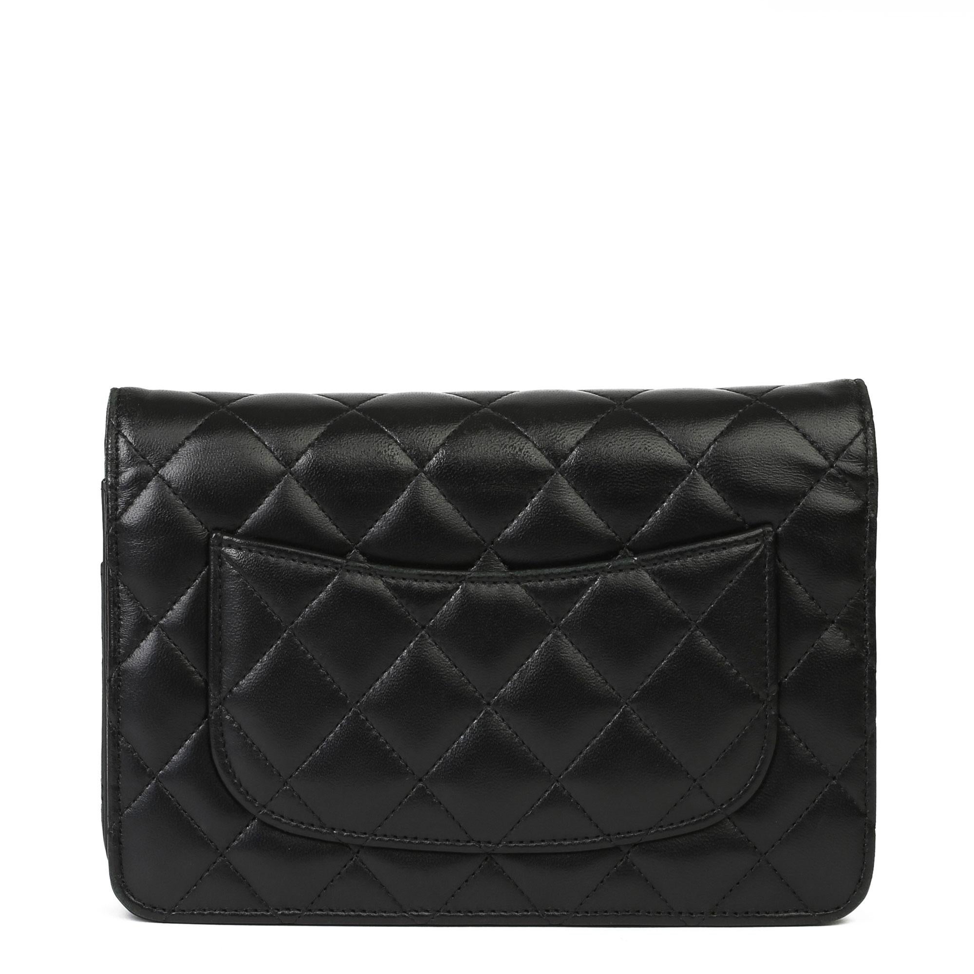 2017 Chanel Black Quilted Lambskin Wallet on Chain WOC 7