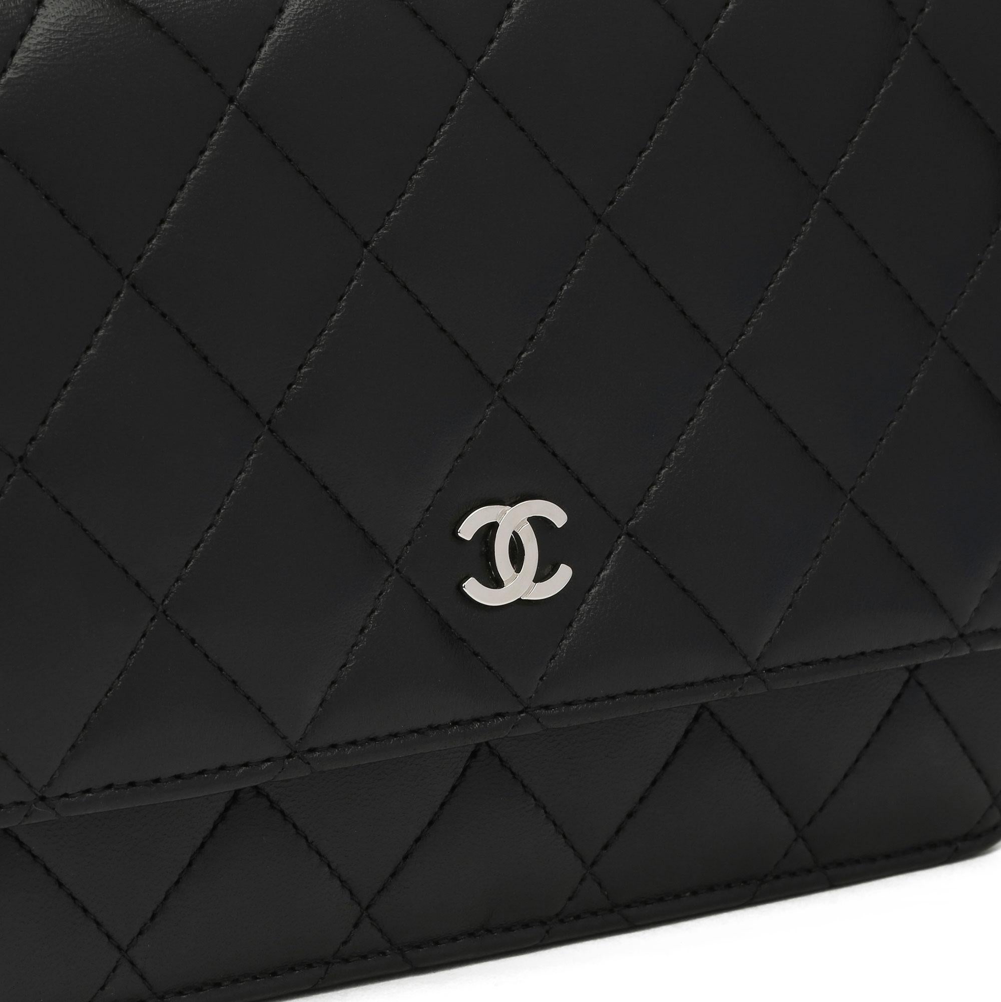 2017 Chanel Black Quilted Lambskin Wallet on Chain WOC 9