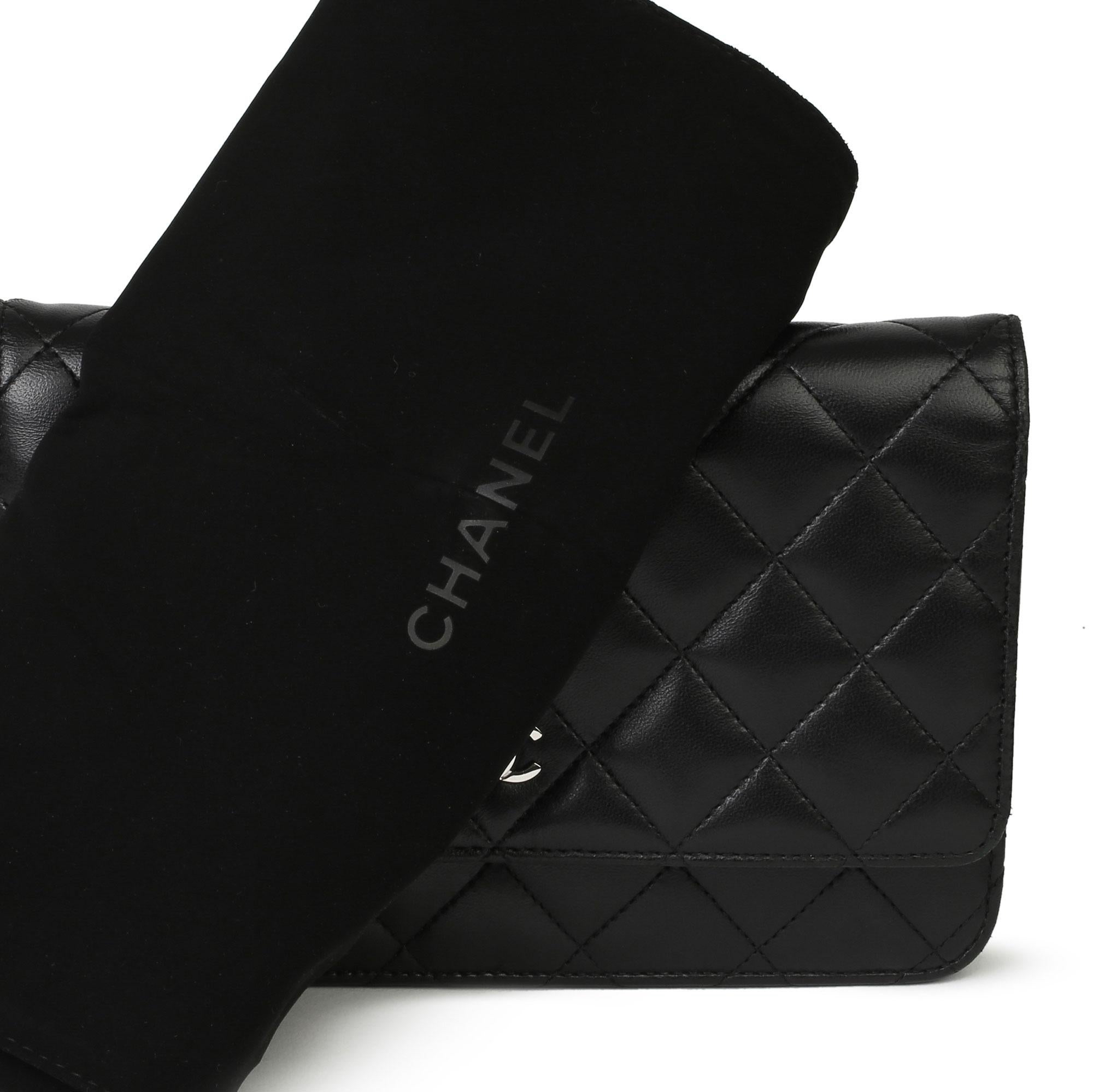2017 Chanel Black Quilted Lambskin Wallet on Chain WOC 2