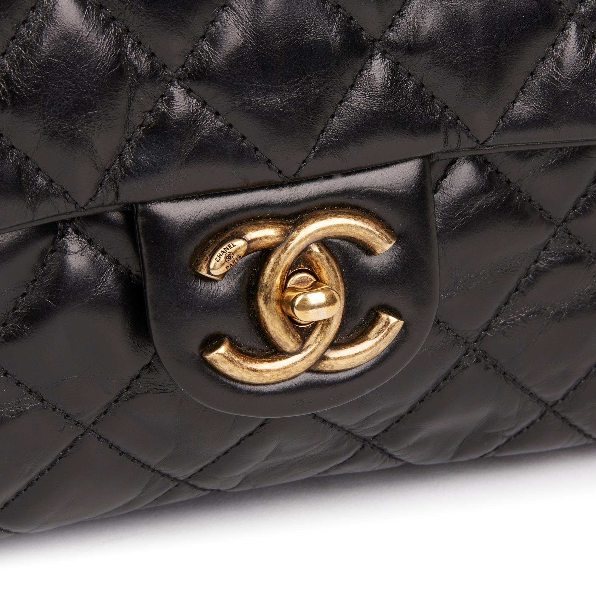 2017 Chanel Bordeaux & Black Quilted Calfskin Leather Large Castle Rock 2