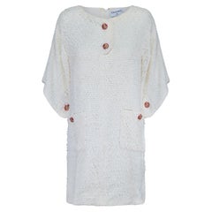 2017 Chanel Documented White Fantasy Tweed Dress