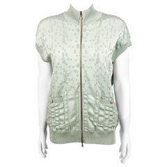 Used 2017 Chanel Pale Green Short-Sleeve Cardigan