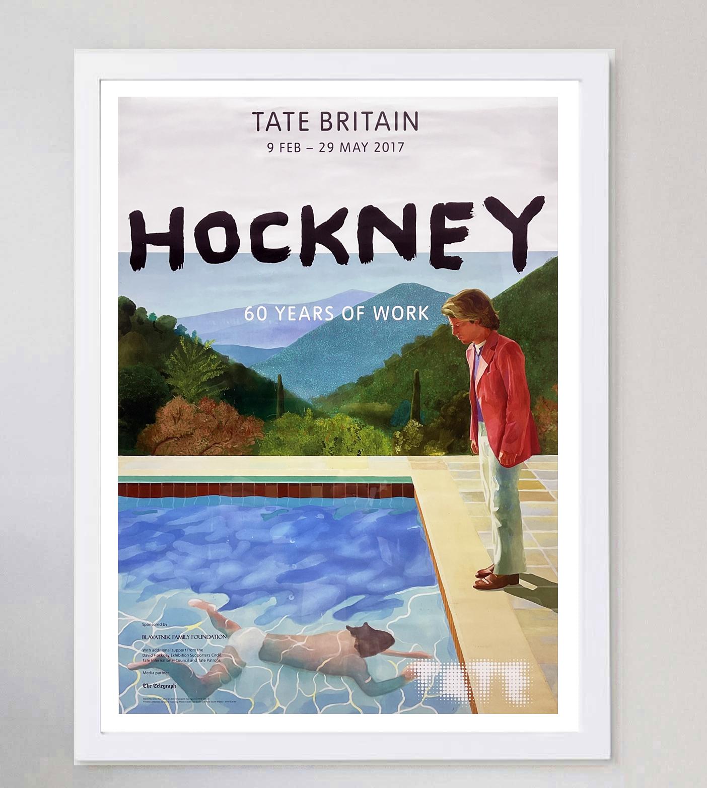 David Hockney - 60 ans de travail - Tate Britain - Affiche originale de 2017 Bon état - En vente à Winchester, GB