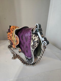 2017 Fendi Python multicoloured macro baguette elaphe waves