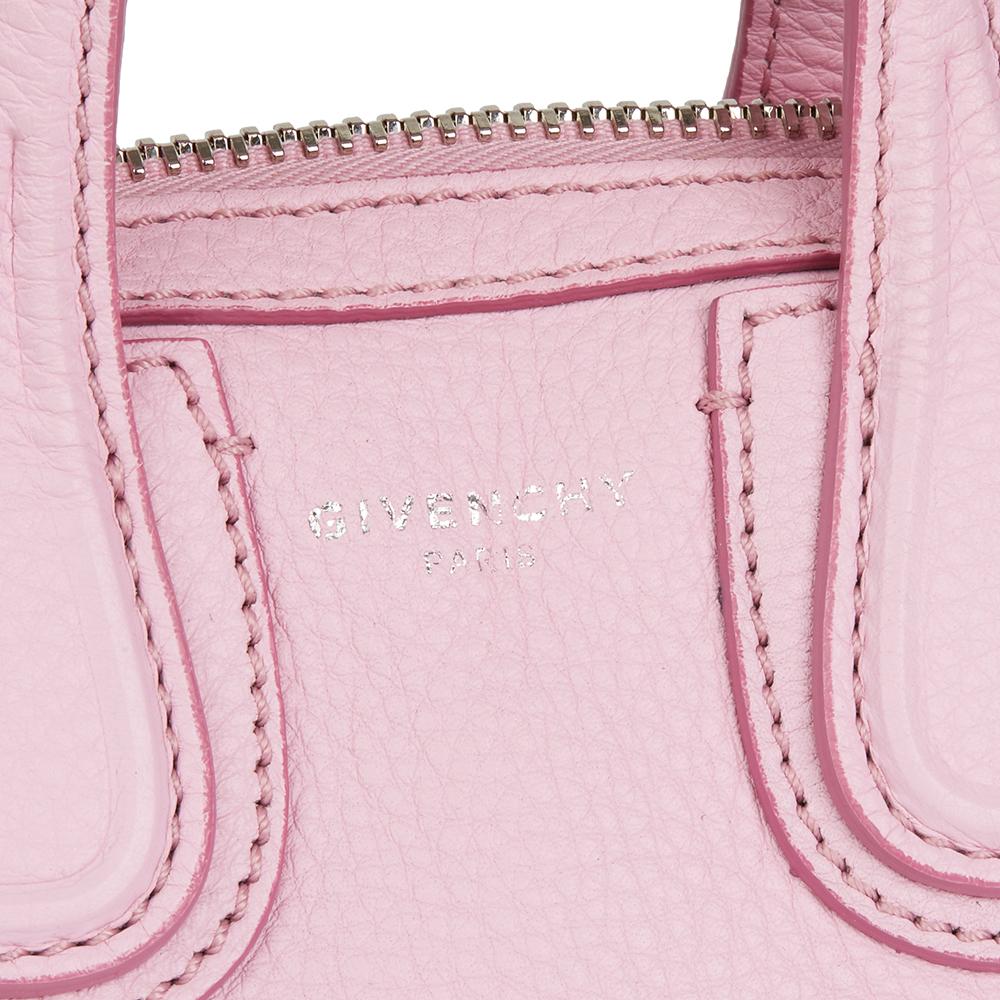 Beige 2017 Givenchy Pink Calfskin Leather Micro Nightingale
