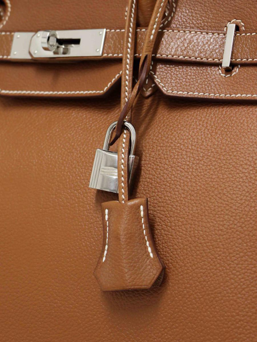2017 Hermès Birkin 35 oro Barénia Faubourg en venta 7