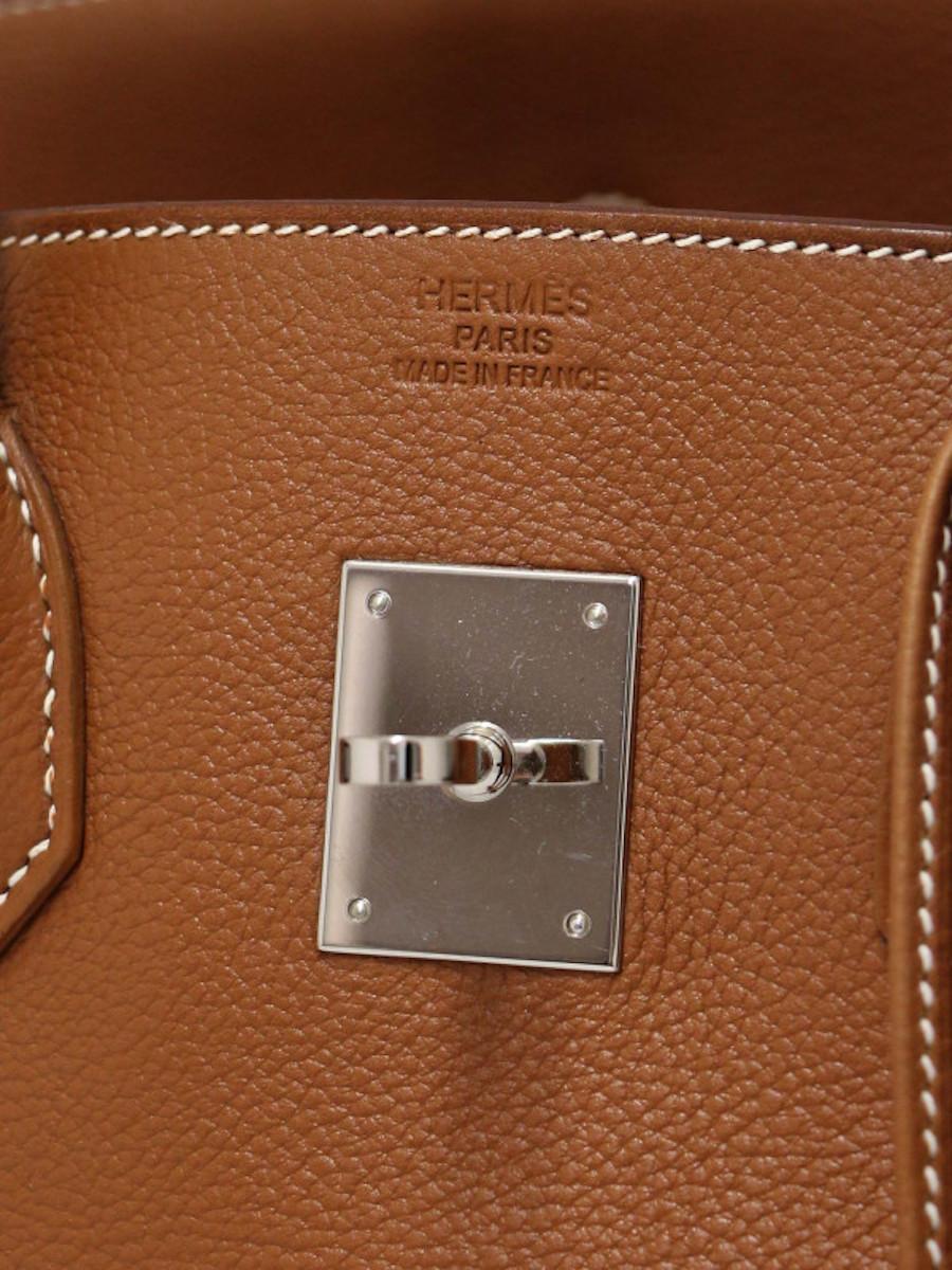 2017 Hermès Birkin 35 oro Barénia Faubourg en venta 8