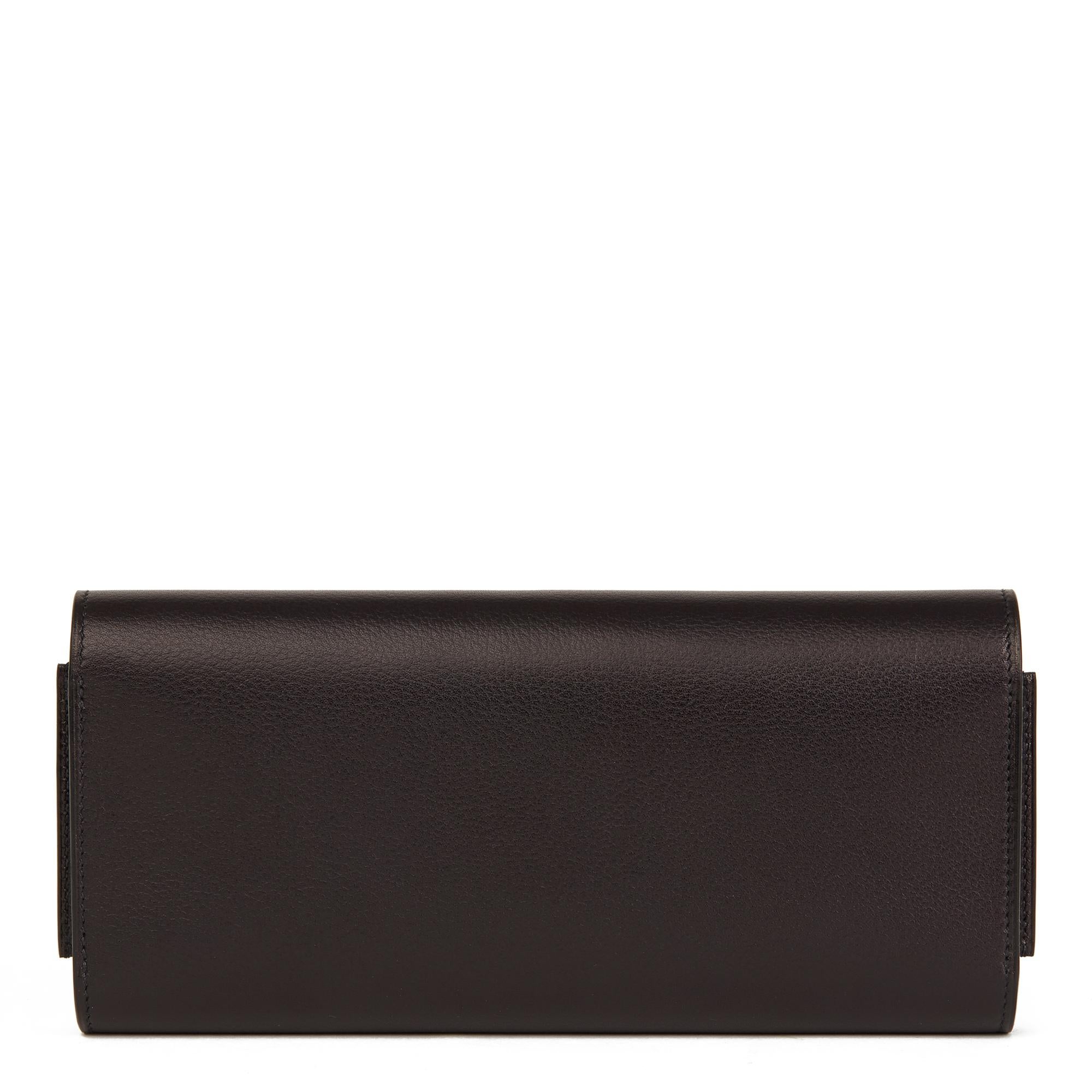 2017 Hermès Bleu Evergrain Leather & Lez Lisse Lizard Portefeuille Passant Long In New Condition In Bishop's Stortford, Hertfordshire