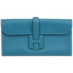 2017 Hermes Blue Colvert Swift Leather Jige Elan 29