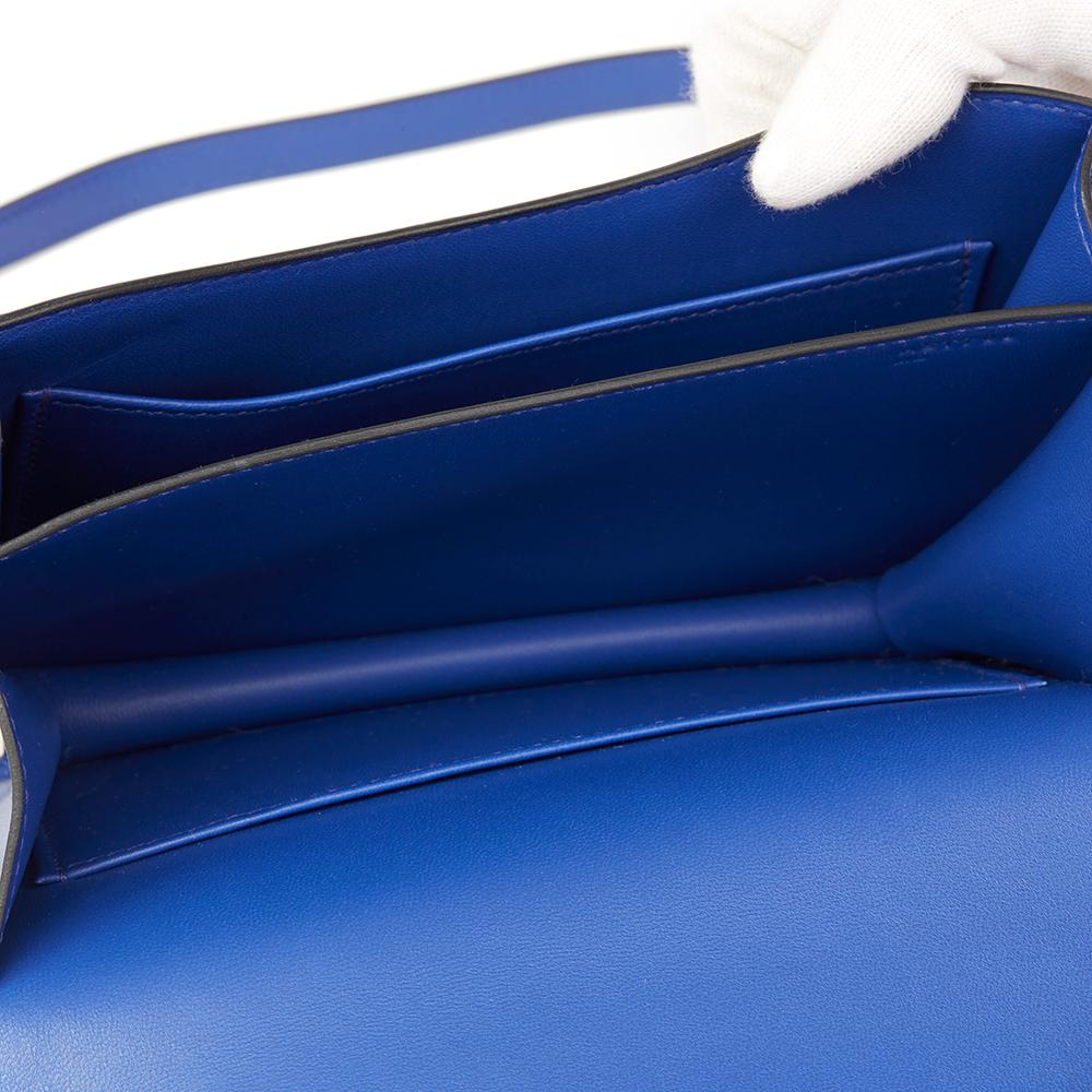 2017 Hermès Blue Electric Tadelakt Leather Constance 18 3
